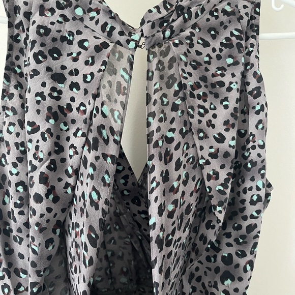 Rebecca Taylor 100% Silk Leopard Print Open Back Dress Size 12 - Picture 15 of 15